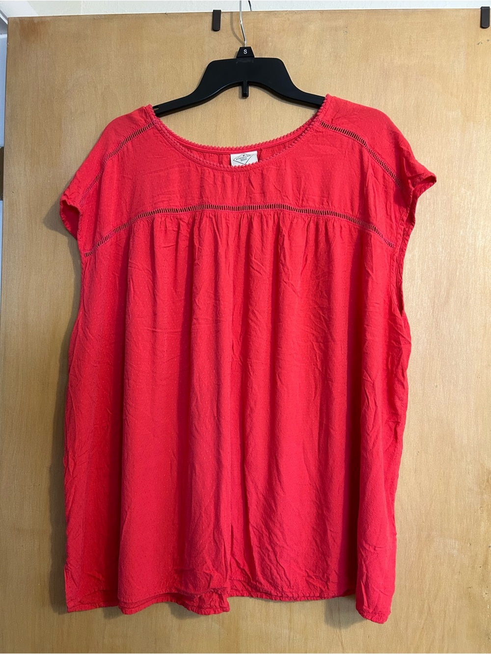 St. John's Bay Pink Tee Shirt Tank Top Spring Summer Size 2X NWOT